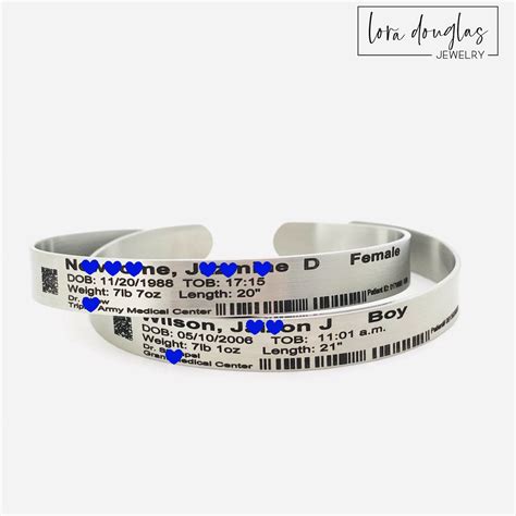 Personalized hospital bracelets