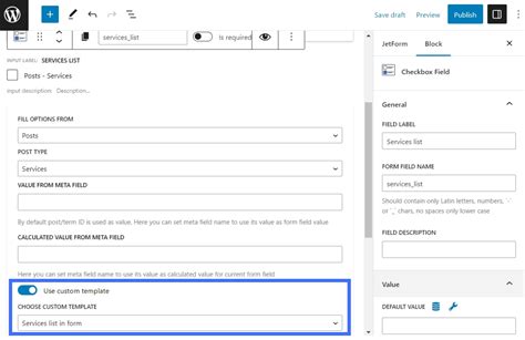 Personalized item template