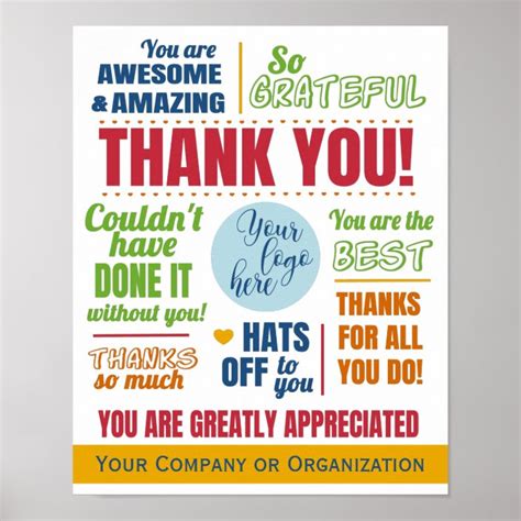 Employee appreciation poster with a personalized message