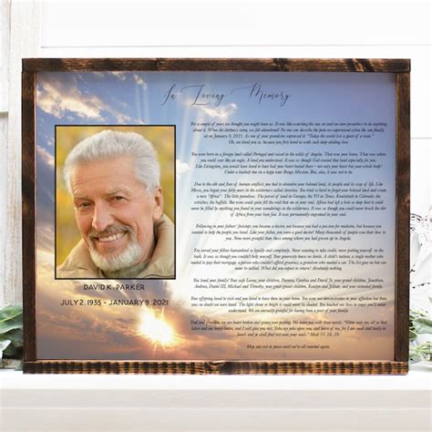 Creating a personalized obituary