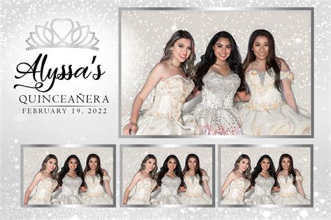 Personalized Quinceanera photo booth templates