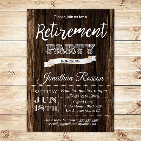 Personalized Retirement Party Announcement Template