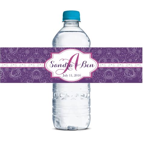 Personalized Water Bottle Labels Example