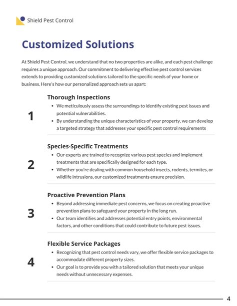 Pest Control Service Proposal Template