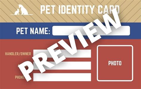 Pet ID Card Template 8