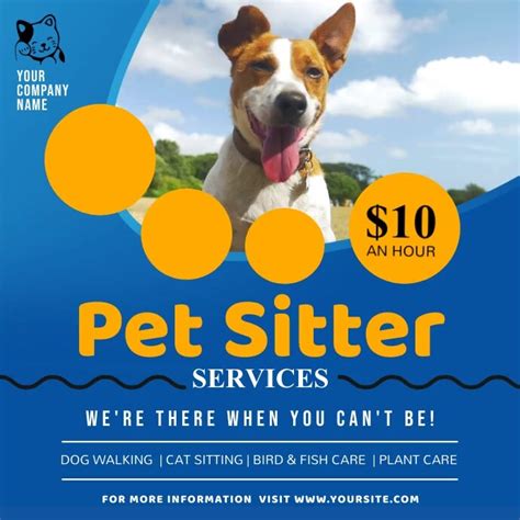 A pet poster template with a reward offer and contact information