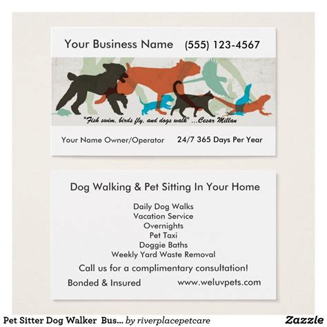 Pet Sitting Business Card Idea 3