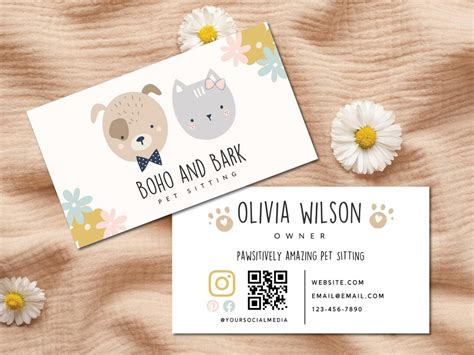 Pet Sitting Business Card Idea 4