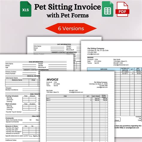 Pet sitting invoice template software