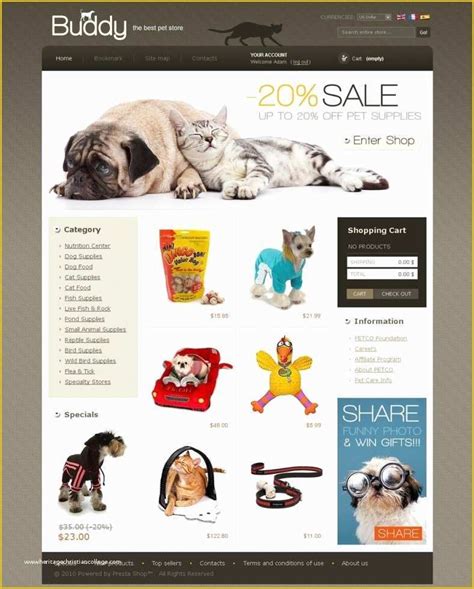 Pet Store Website Template Gallery 10