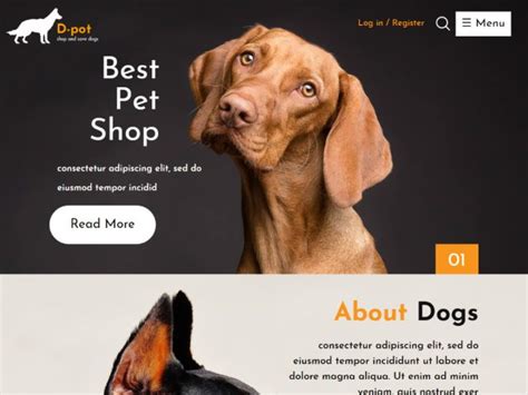 Pet Store Website Template Gallery 5