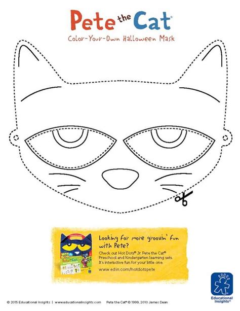 Pete the Cat Mask Template 1