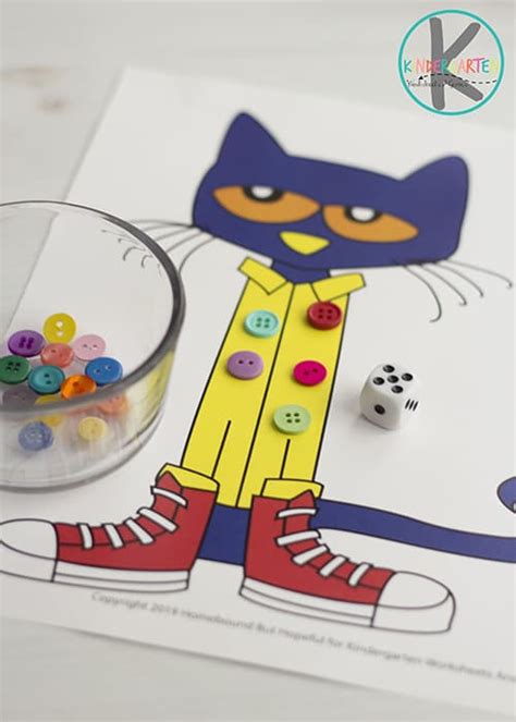 Pete the Cat math worksheet template