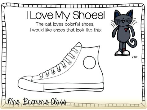 Pete the Cat Shoe Template Activities