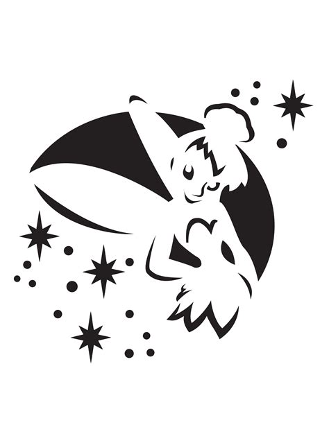 Peter Pan Tinker Bell Pumpkin Stencil