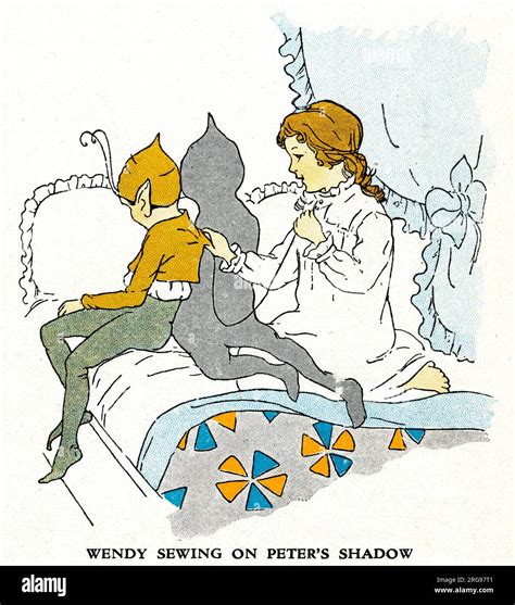 Peter Pan's Shadow Coloring Page