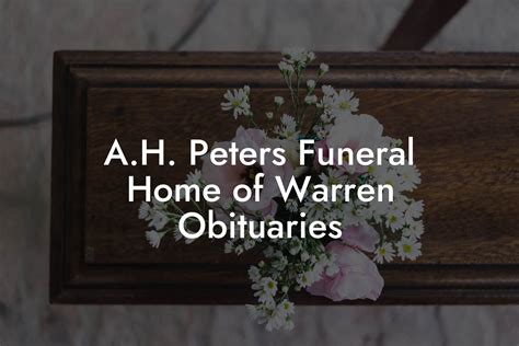 Peters Funeral Home Obituaries