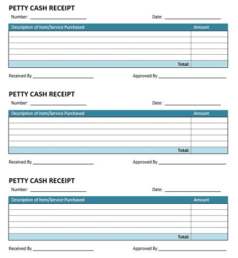 Petty Cash Ledger Template Sample