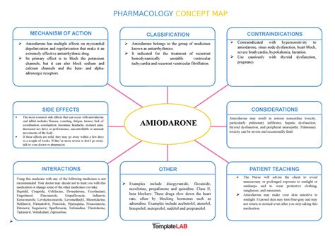 Pharmacology Concept Map Templates