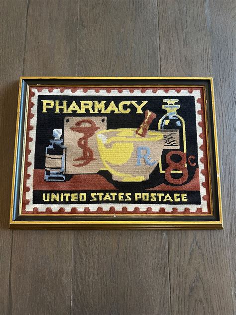 Pharmacy with postage stamps