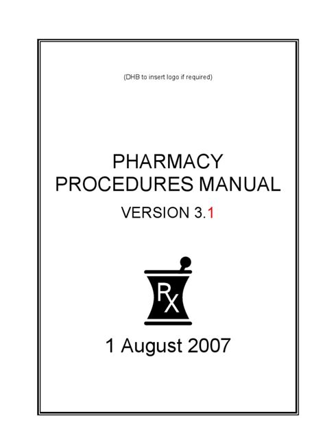 Pharmacy Procedures Manual