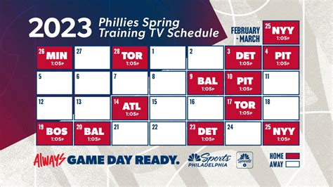 Phillies 2023 Spring Training Schedule