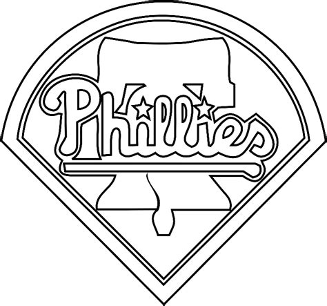 Phillies logo coloring page