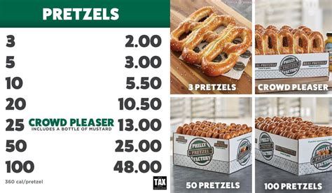 Philly Pretzel Factory menu