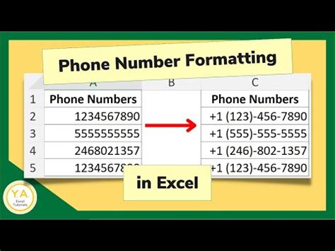 Phone Number Formatting Example 1