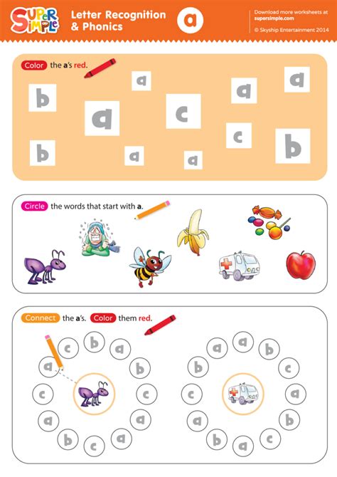 Phonics letter recognition worksheet