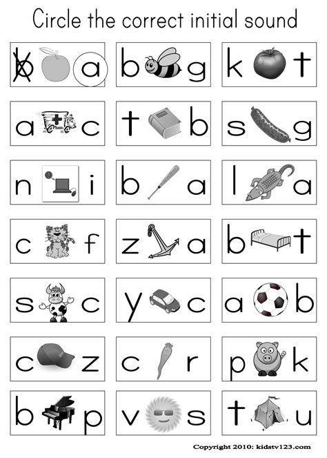 Phonics Worksheets for Kindergarten