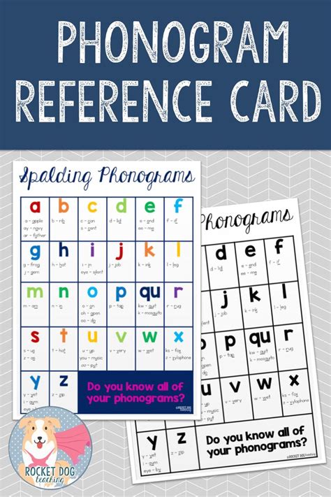 Phonogram charts for 3rd grade reading and spelling