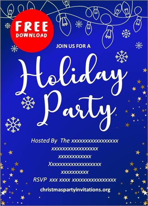 Photo-Based Holiday Party Invitation Template