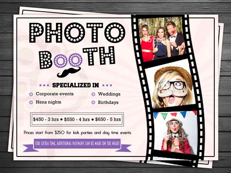 Photo booth flyer template design