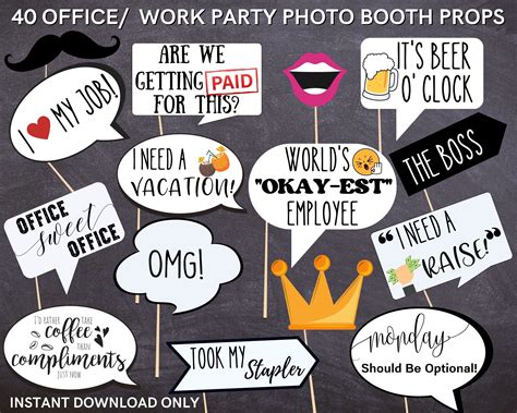 Photo booth props printables