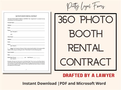 Photo Booth Rental Agreement