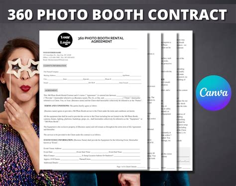 Photo Booth Rental Agreement Template Features