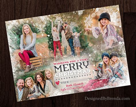 Photo Collage Christmas Card Address Change Ideas