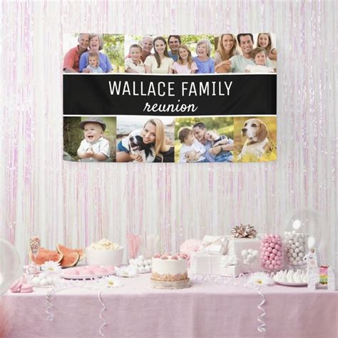 Photo Collage Family Reunion Banner Template