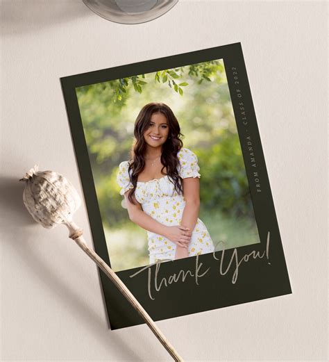 Photo Collage Graduation Thank You Card Template