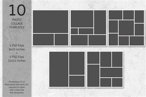 Geometric Photo Collage Template Design