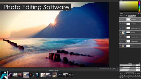 A collection of photo editing software examples