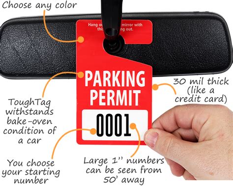 Photo ID Parking Permit Hang Tag Template