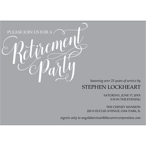 Photo Retirement Party Invitation