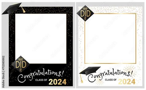 Photobooth Style Graduation Photo Frame Template Ideas