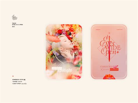 Example of a photocard with a creative design inspired by the group's music video