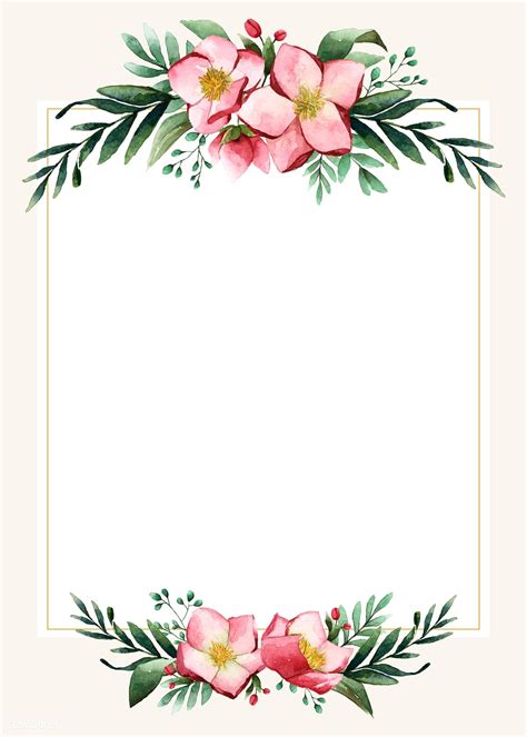 A photocard template with flowers