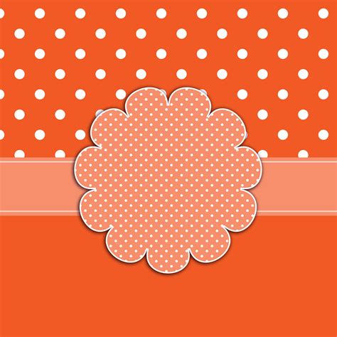 A photocard template with polka dots