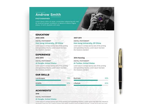 Photographer Resume Template 5