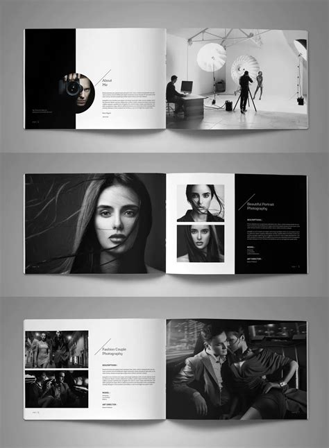 A photography portfolio template with a focus on visuals and images